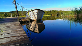 Out On The Lake, boat, Lake, peace, dock, water HD wallpaper
