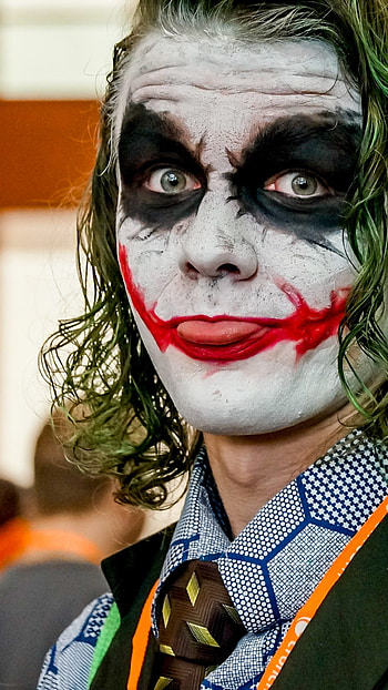 Heath ledger, joker, scary HD phone wallpaper