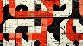 Artistic Abstract Design - Ultra, artistic, Abstract, geometric pattern, red and black HD wallpaper