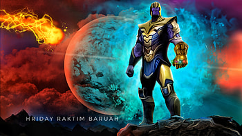The Mad Titan Artwork , thanos, artwork, superheroes, deviantart, artist, digital-art, art HD wallpaper