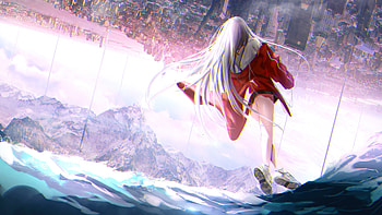 Running Towards You, anime-girl, anime, artist, artwork, digital-art HD wallpaper
