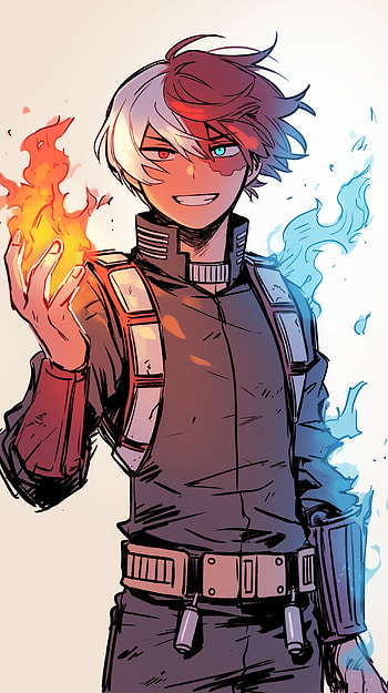 Shoto Todoroki: Dynamic from My Hero Academia, Anime, My Hero Academia, Shoto Todoroki, white anime HD phone wallpaper