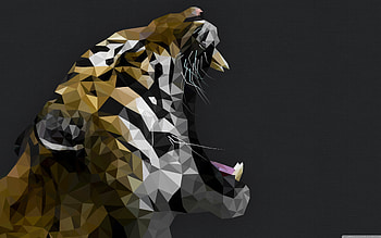 Tiger Digital Art, tiger, animals, digital-art, artist HD wallpaper