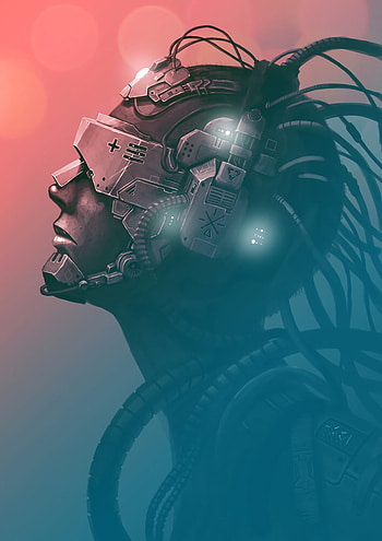 Art, Mask, Helmet, Cyborg, Wires, Wire HD phone wallpaper