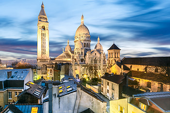 Sacred Heart Basilica, Paris Travels, Montmartre viewpoint, High definition HD wallpaper