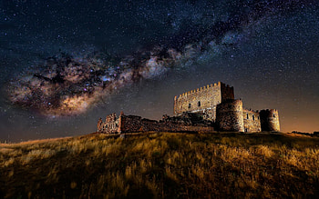 Milky Way Ruins, sky, milky way, architecture, ruins HD wallpaper