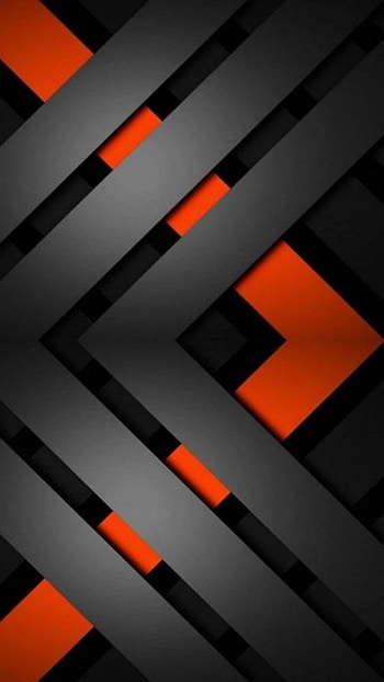 material design black, digital, orange, gray, layers, pattern, abstract, galaxy, lines, tint, colorful HD phone wallpaper