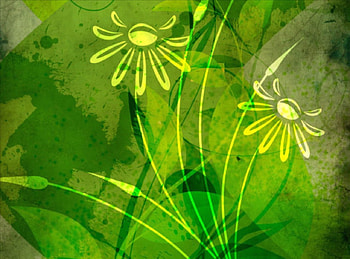 Spring Green, colorful, art, flower, bright, green, floral HD wallpaper