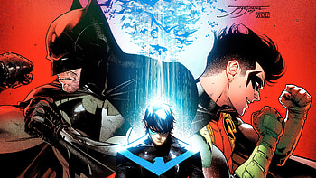 Batman Robin And Nightwing, batman, robin, nightwing, superheroes, artist, artwork, digital-art HD wallpaper