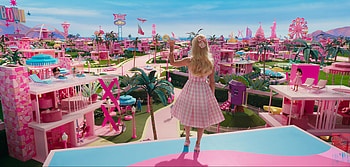 Barbie 2023 Movie Featuring Fantasy Pink World, Margot Robbie, movie, Barbie (2023) HD wallpaper
