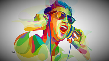 Dj Boy Abstract Art, abstract, artist, digital-art, colorful HD wallpaper