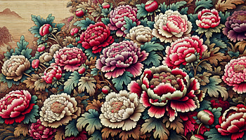 Peony Blossoms, peony, flower, floral, Artwork, decoration HD wallpaper