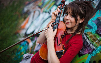 Lindsey Stirling, Musical , Creative visuals, Captivating composition HD wallpaper