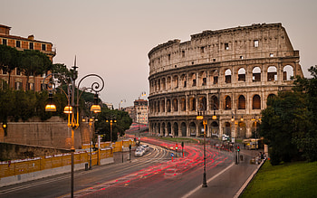 Lazio, Colosseum Rome street, Timelapse HD wallpaper