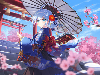 Anime Girl, umbrella, Girl, Anime, Art HD wallpaper