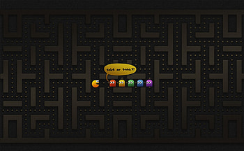 Trick or Treat, pac, man, pacman HD wallpaper