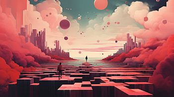 Surreal Cityscape, artistic, city HD wallpaper