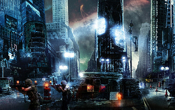 Landscape, Cities, Art HD wallpaper