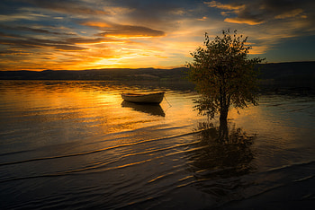 graphy Lake Boat, graphy, lake, boat, nature HD wallpaper