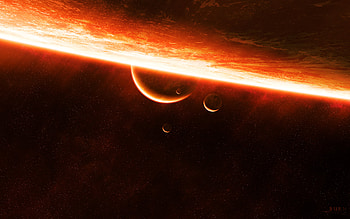 Planet Surface Glow , planet, space, digital-universe, deviantart HD wallpaper