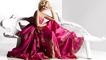 girl dress, girl, dress, look, red HD wallpaper