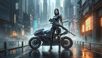 Roadblock, artist, art, digital-art, ai, bike, artwork, deviantart HD wallpaper