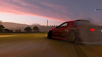 Red RX7 Fc drifting on a beautiful sunset, car, Drifting, sunset HD wallpaper