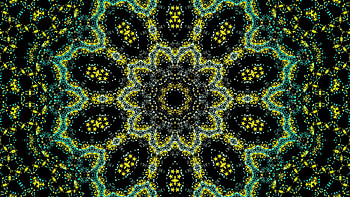 Green Blue Flower Fractal Pattern Abstraction Abstract HD wallpaper
