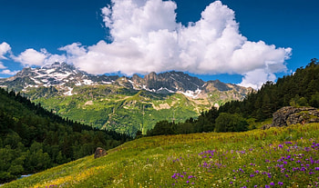 The beauty of nature, clouds, sky, nature, mountain HD wallpaper