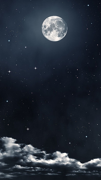 Moon, Night Sky HD phone wallpaper