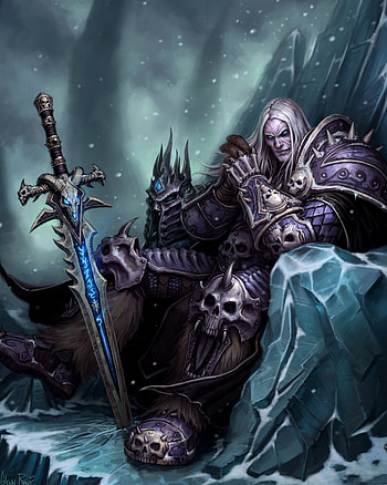 Arthas Menethil, World of Warcraft game art, Iconic character, Powerful presence HD phone wallpaper