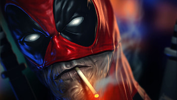 Deadpool Smoking Cigarette, deadpool, artwork, artist, digital-art, superheroes HD wallpaper