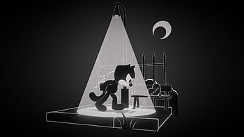 Felix the Cat, 3D model, Rudolfs creation, Unique artwork HD wallpaper
