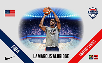 LaMarcus Aldridge, United States national basketball team, American Basketball Player, NBA, portrait, USA, basketball HD wallpaper