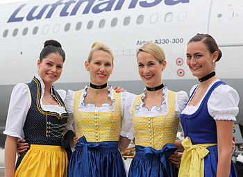 Lufthansa, Girls1, Lufthansa flyer, Women in aviation HD wallpaper