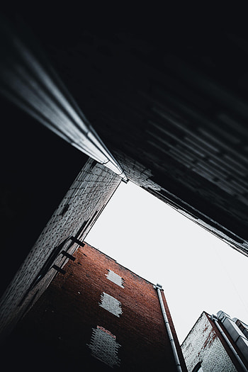 Cities, Building, Facade, Bottom View, Brick HD phone wallpaper