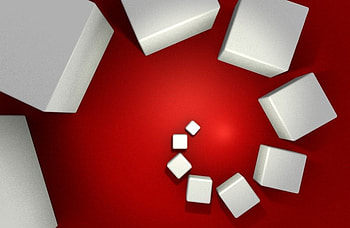 Cubos Blancos, cubes, abstract HD wallpaper