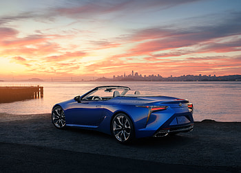 Blue car, 2020 Lexus LC 500, off-road HD wallpaper