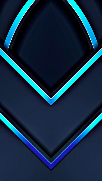 black blue amoled neon, digital, 3d, symbol, material, design, pattern, simple, abstract, lines HD phone wallpaper