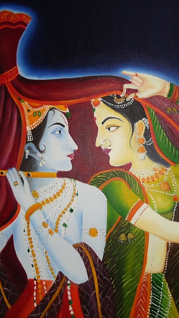 Radha Krishna , Beautiful Painting HD phone wallpaper