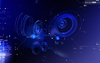 circles., blue, abstract, 3d HD wallpaper