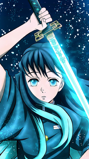 Muichiro Tokito – Demon Slayer Anime Glow, Muichiro Tokito, Anime, Demon Slayer: Kimetsu no Yaiba HD phone wallpaper