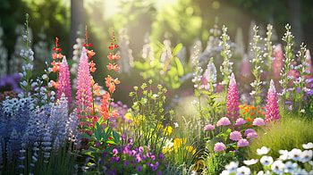Wild flower garden 2, garden, gardening, wildflower HD wallpaper