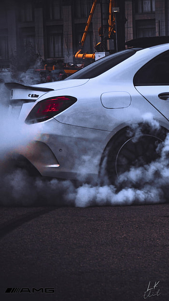 Mercedes Amg Burning, Mercedes, vehicle HD phone wallpaper