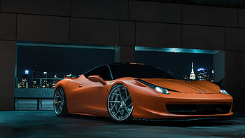 Ferrari 458 Orange Colour , ferrari-458, ferrari, cars, behance, 2021-cars HD wallpaper