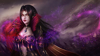 Fantasy girl, purple, pink, frumusete, fantasy, luminos, girl, metin 2 HD wallpaper