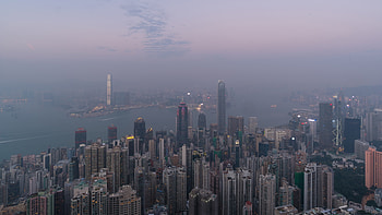 Time-lapse, Hong Kong skyline HD wallpaper