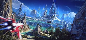 Futuristic World, future, artist, digital-art, artstation HD wallpaper