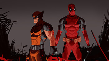 Wolverine And Deadpool, wolverine, deadpool, superheroes, artwork, behance, artist HD wallpaper