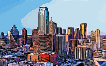 Dallas, , vector art, Dallas drawing, creative art, Dallas art, vector drawing, abstract cityscapes, cities drawings, Texas, USA HD wallpaper